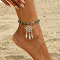 Dreamcatcher Leaf Tassel Anklet