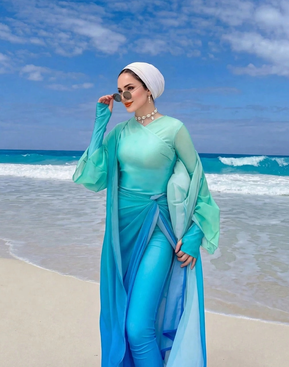 Burkini Swimsuit Set (4pcs)