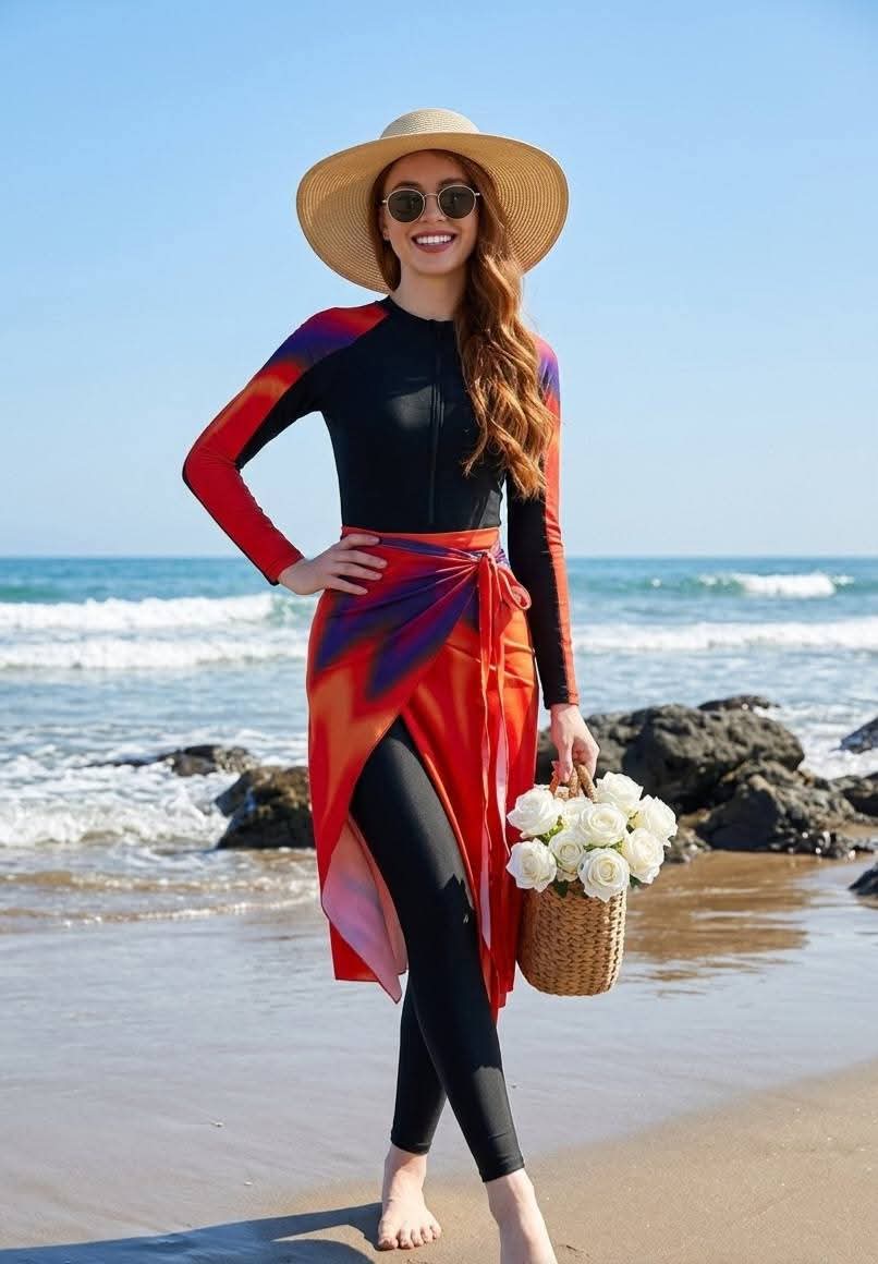 Burkini swimsuit top/pants/skirt (3pcs)