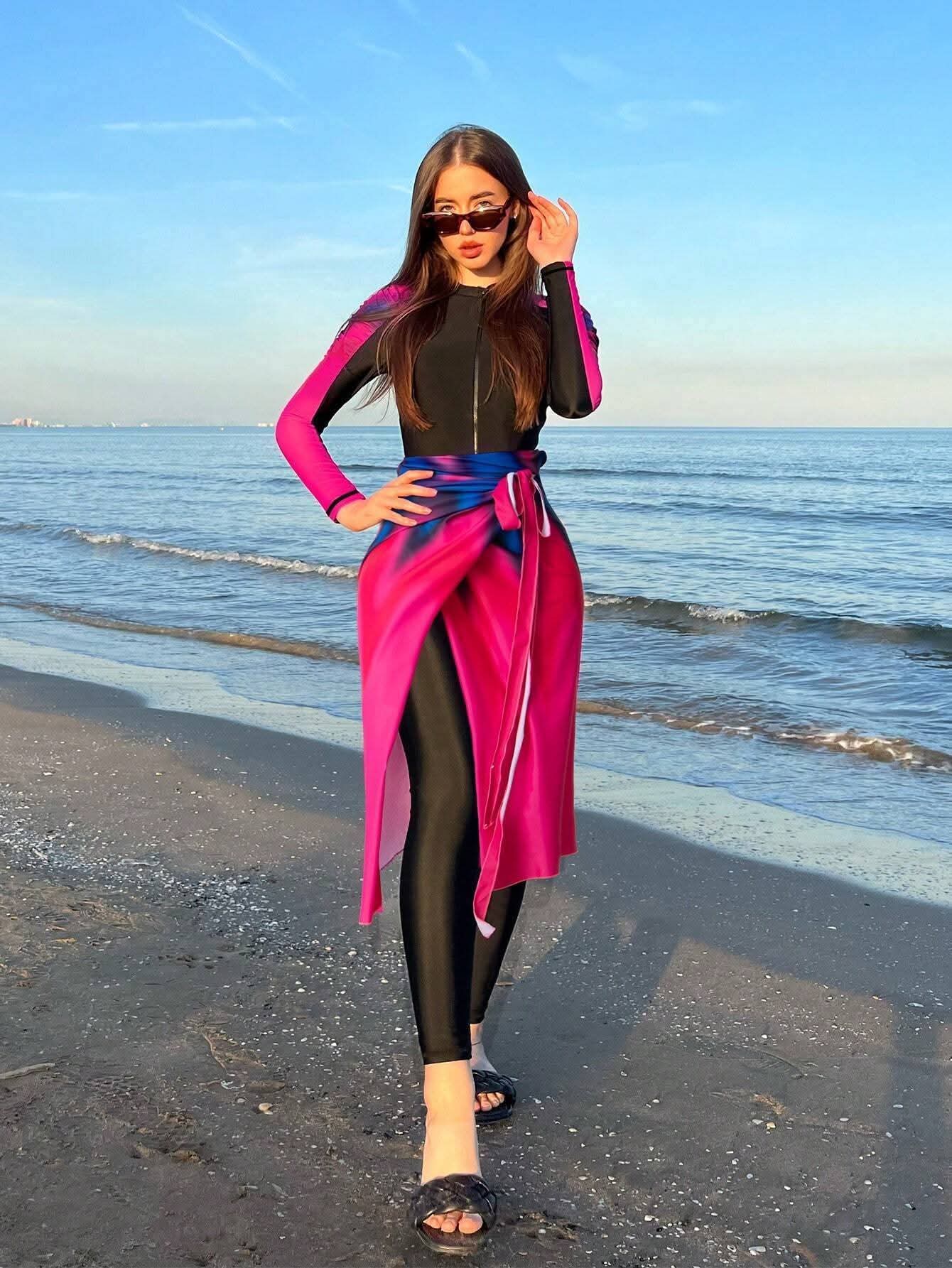 Burkini swimsuit top/pants/skirt (3pcs)