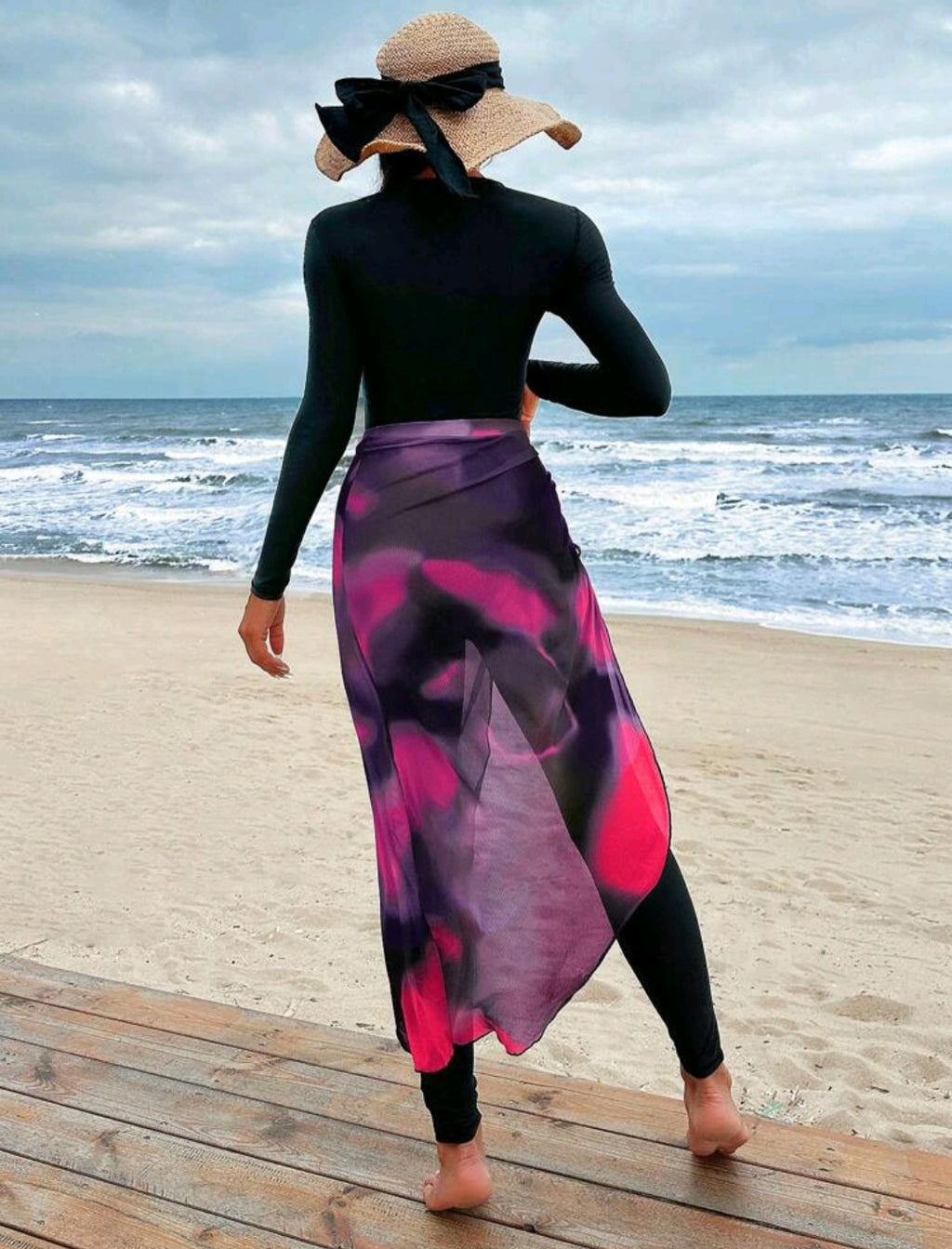 Burkini swimsuit Jumpsuit with skirt (2pcs)