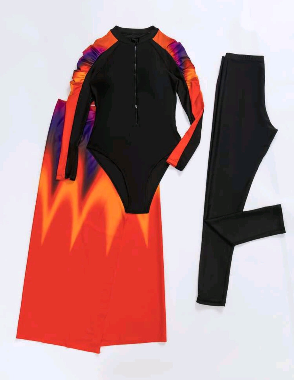 Burkini swimsuit top/pants/skirt (3pcs)