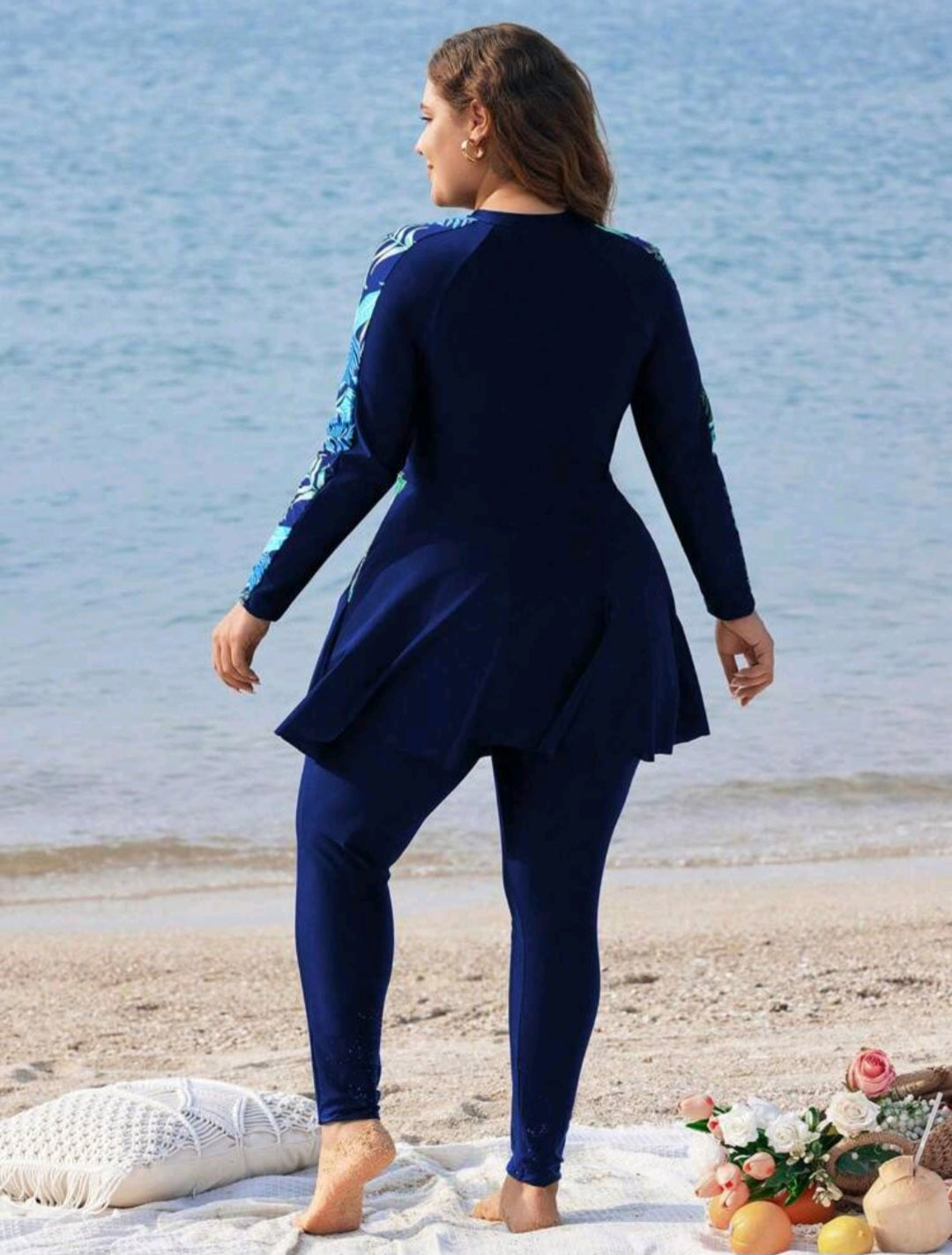 PLUSE Size Burkini swimsuit 2pcs