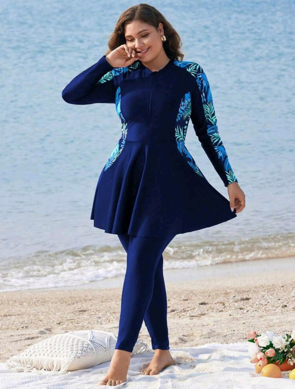 PLUSE Size Burkini swimsuit 2pcs