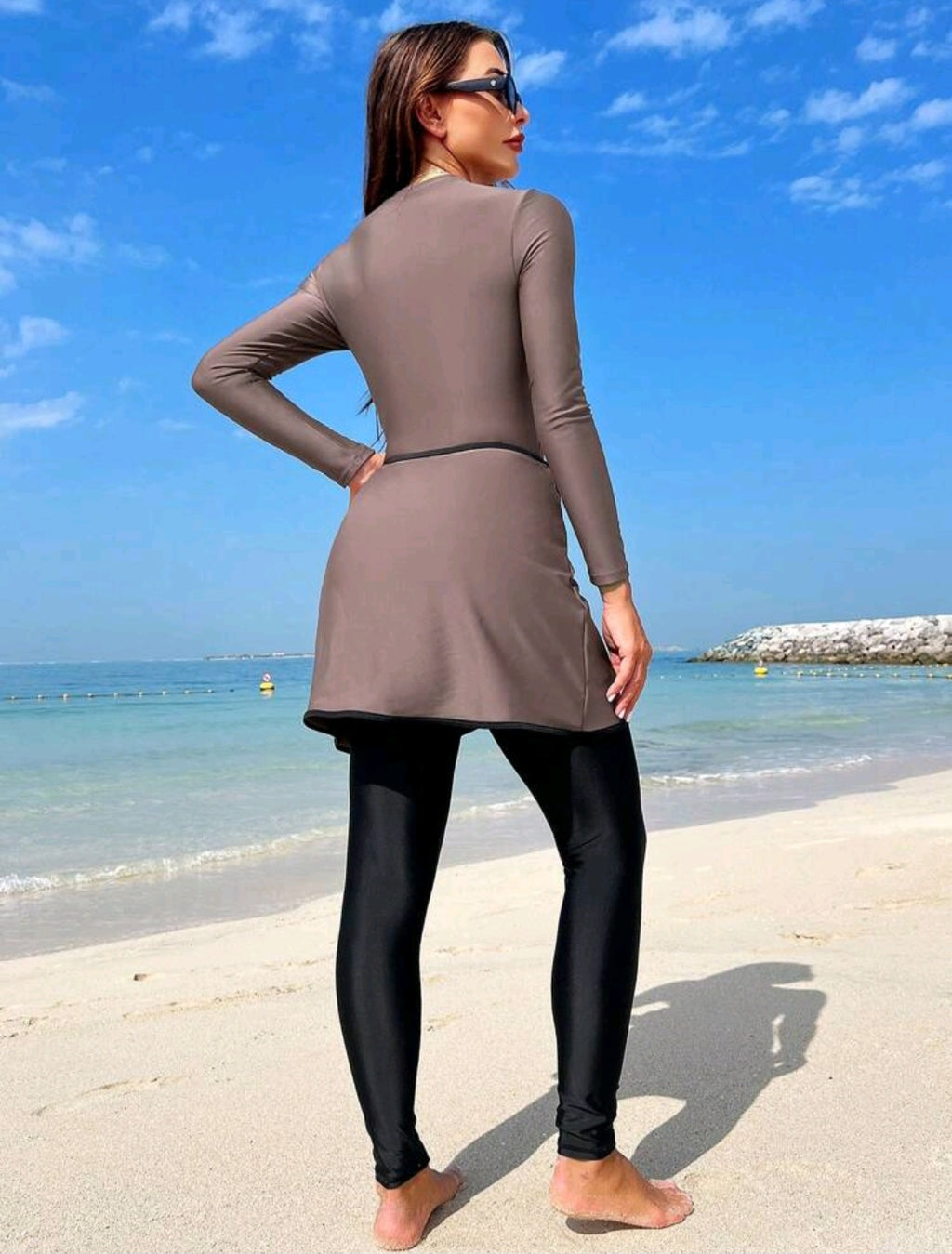 Burkini swimsuit 3pcs top/pants/skirt