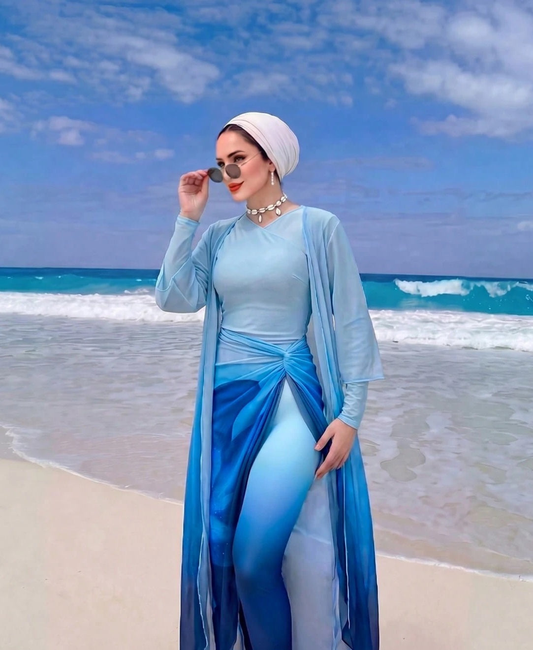 Burkini Swimsuit Set (4pcs)